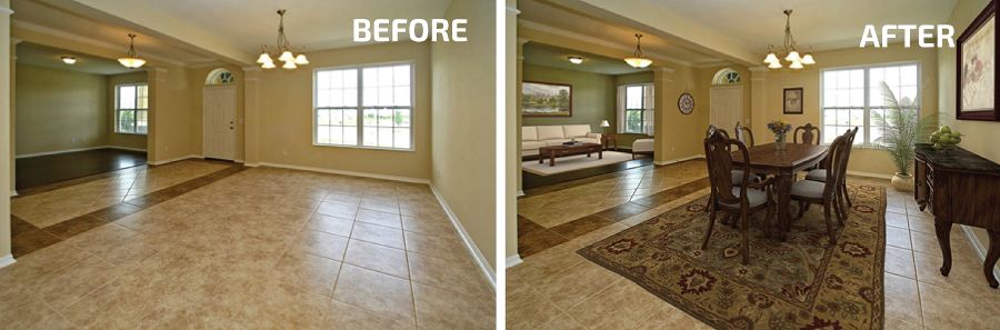 Marketplace Homes can digitally add furniture and 