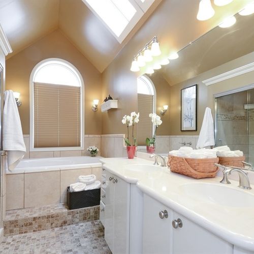 Bathroom Remodel. Cabinets, tile or stone, fixture