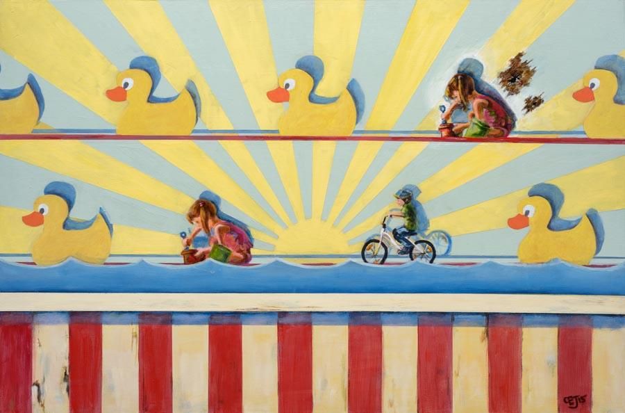 Games of Chance Series: Sitting Ducks
Acrylic on B