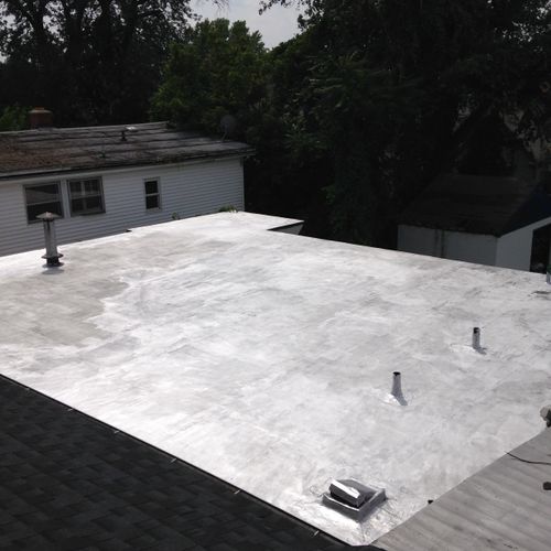 AFTER Commercial Aluminum Roof Top Paint.