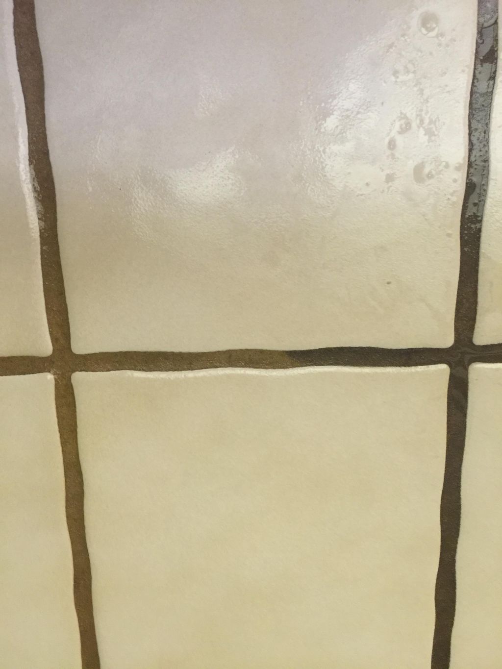 Grout lines coming clean.