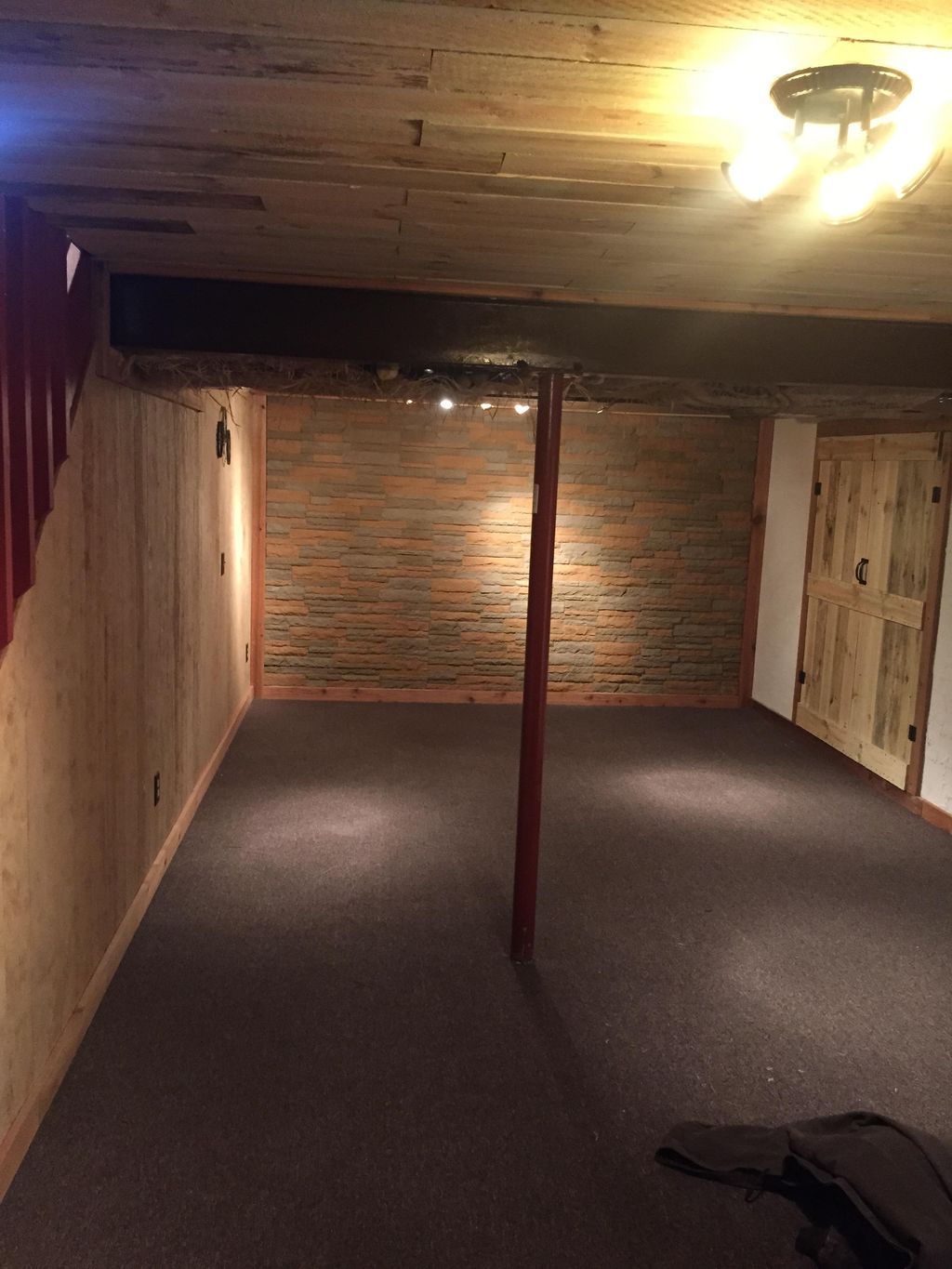 We built out this clients basement, installing wal