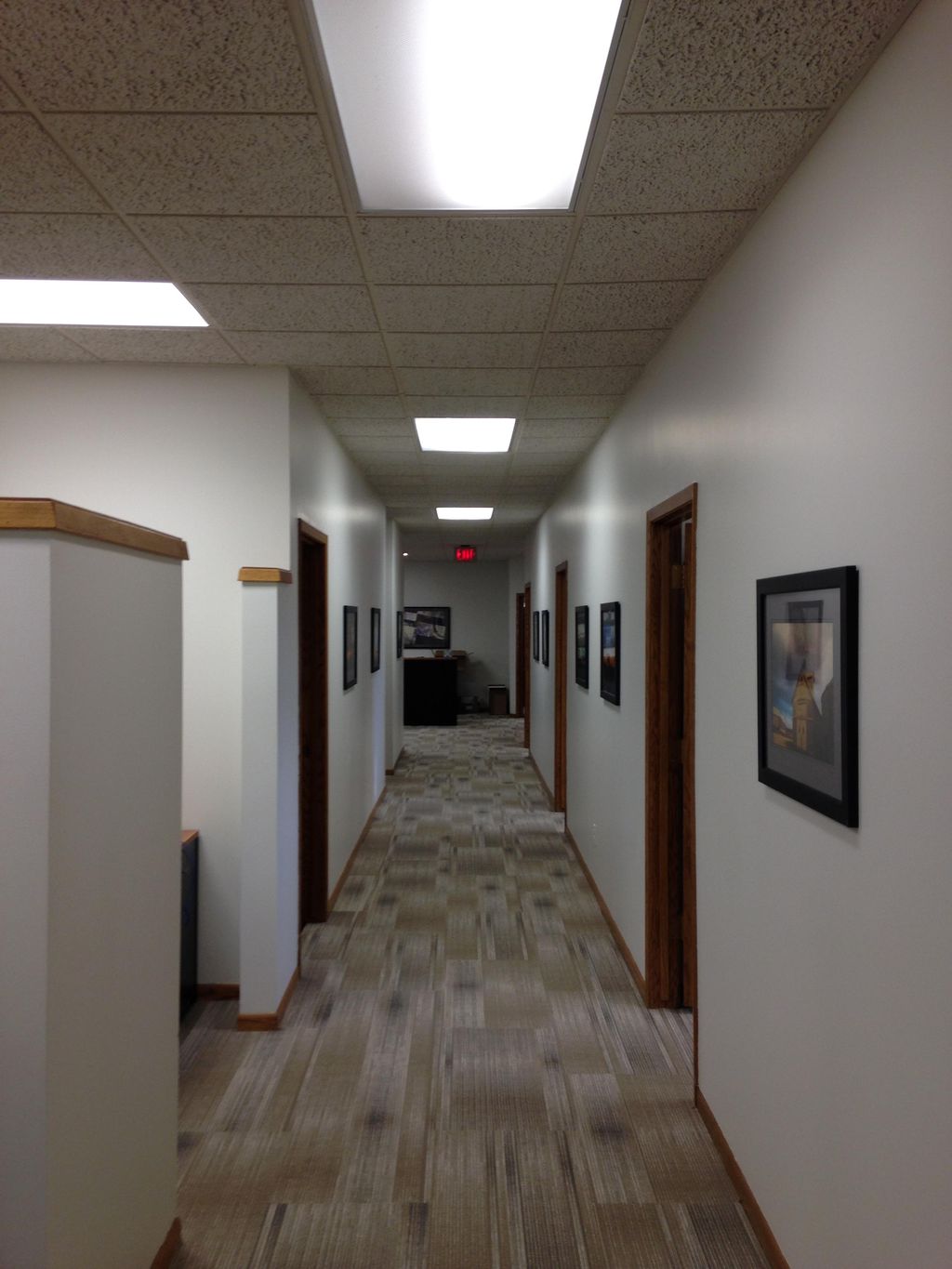 Painted and hung pictures to the same height throu