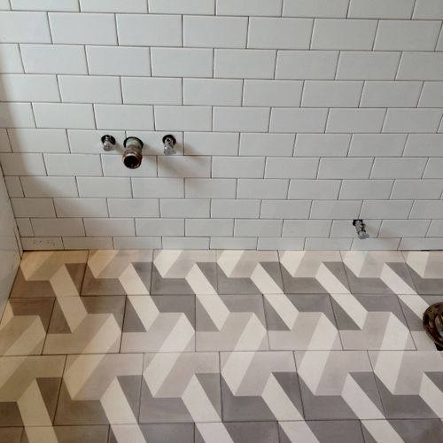 residential bathroom tile installation