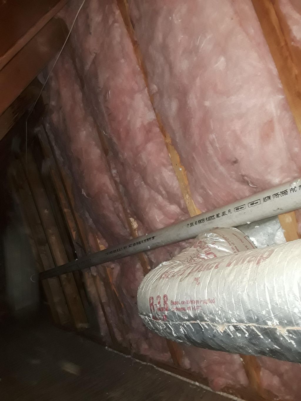 Dead space caulked and new insulation