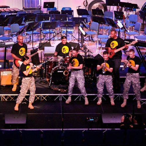 Performing with my student band at the Army School