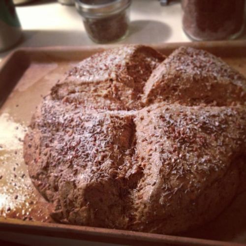 dark rye bread with a hint of espresso and molasse