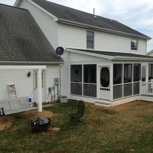 Porch, grilling deck and even a swing upon complet