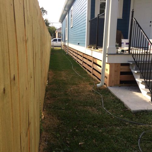 New Fencing and home sub-structure