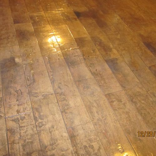 Wood Plank look on basement floor