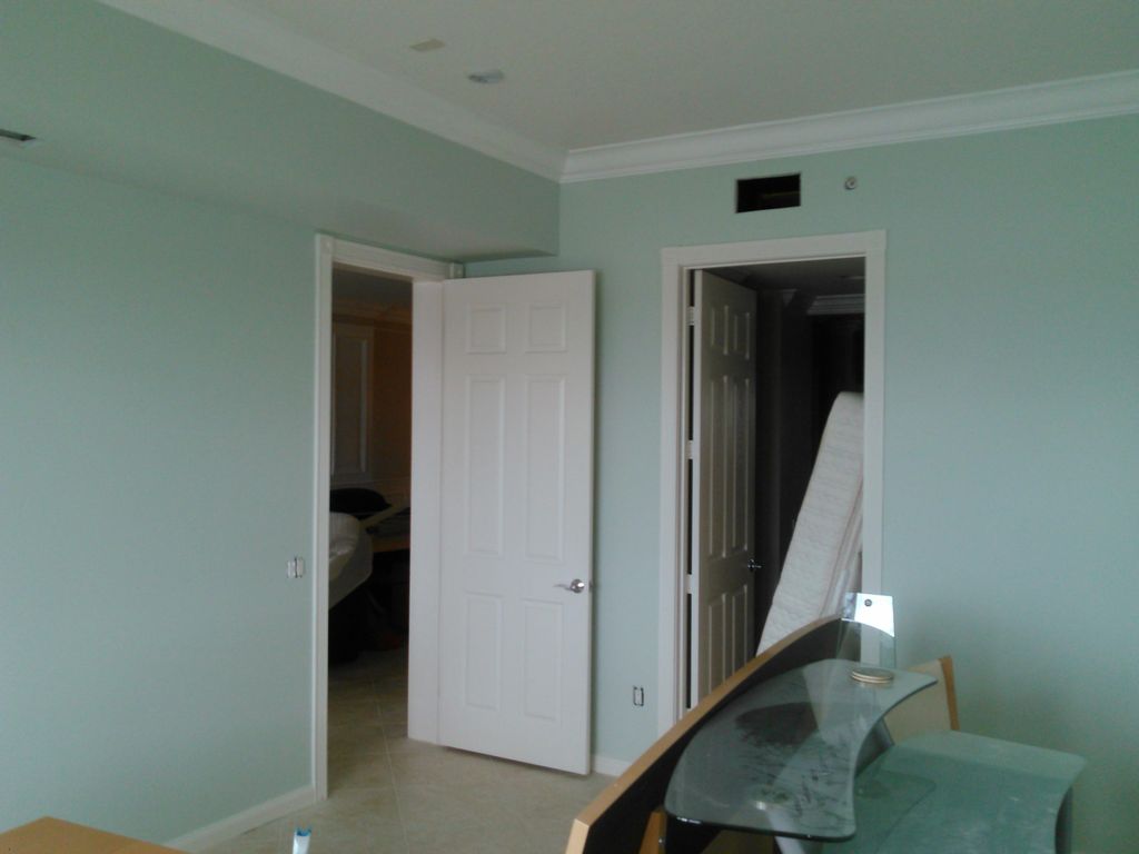 fluted trimmed doors look great! Nice light color.