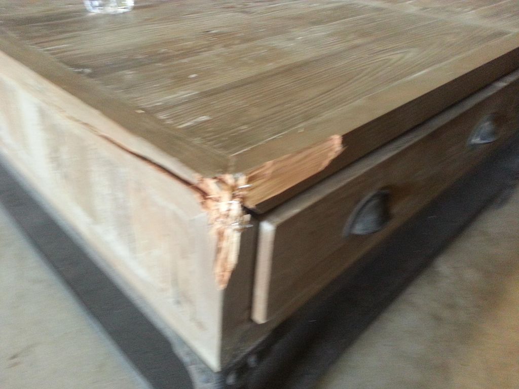 Movers dropped this piece out of back of moving tr