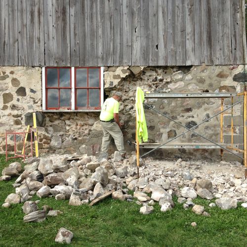free hand barn wall repair