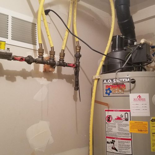 New tank and gas line install
