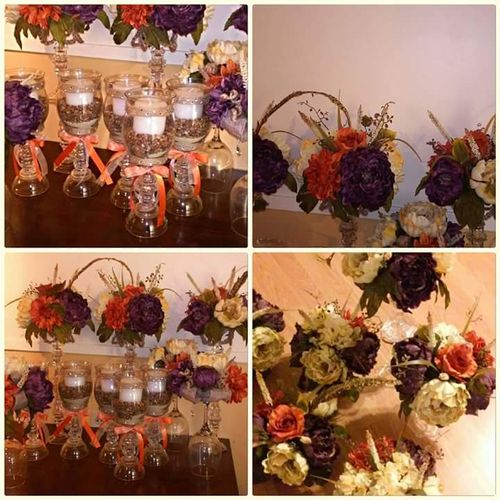 Floral arrangements for a fall wedding