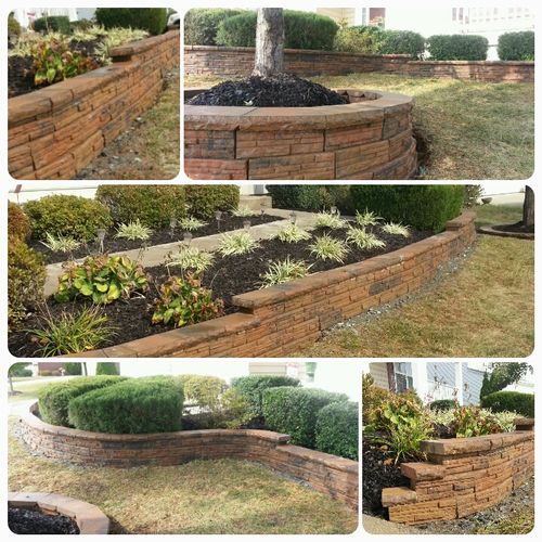 Flower Bed Retaining Wall!!