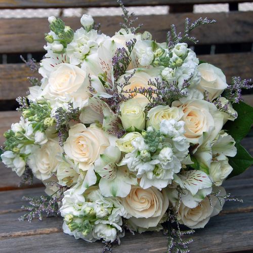 Mixed round bridal bouquet