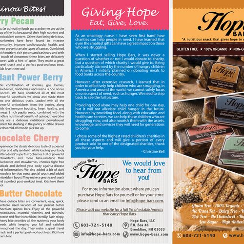 Brochure for Hope-Bars.com
