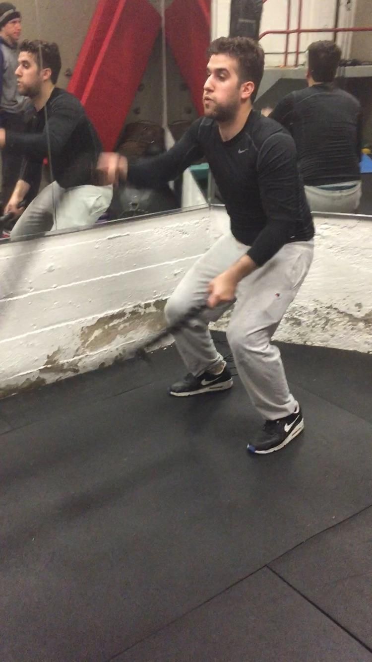 Client Ari getting some high intensity with the ba