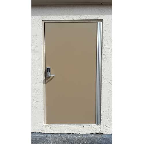New steel door replacement with continuous hinge a