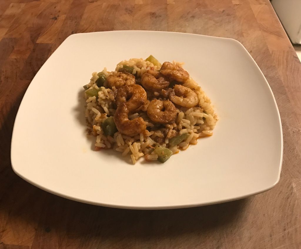 Cajun Shrimp and Rice.
