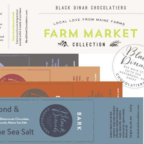 Product identities for Black Dinah Chocolatiers