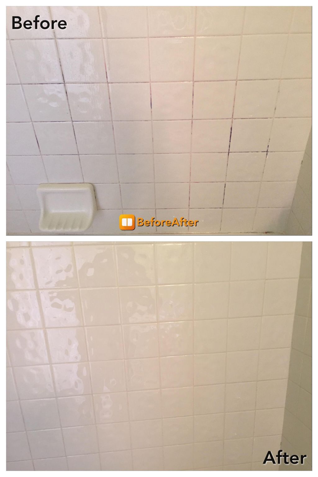 Mold between the tiles?
No worries about strong bl