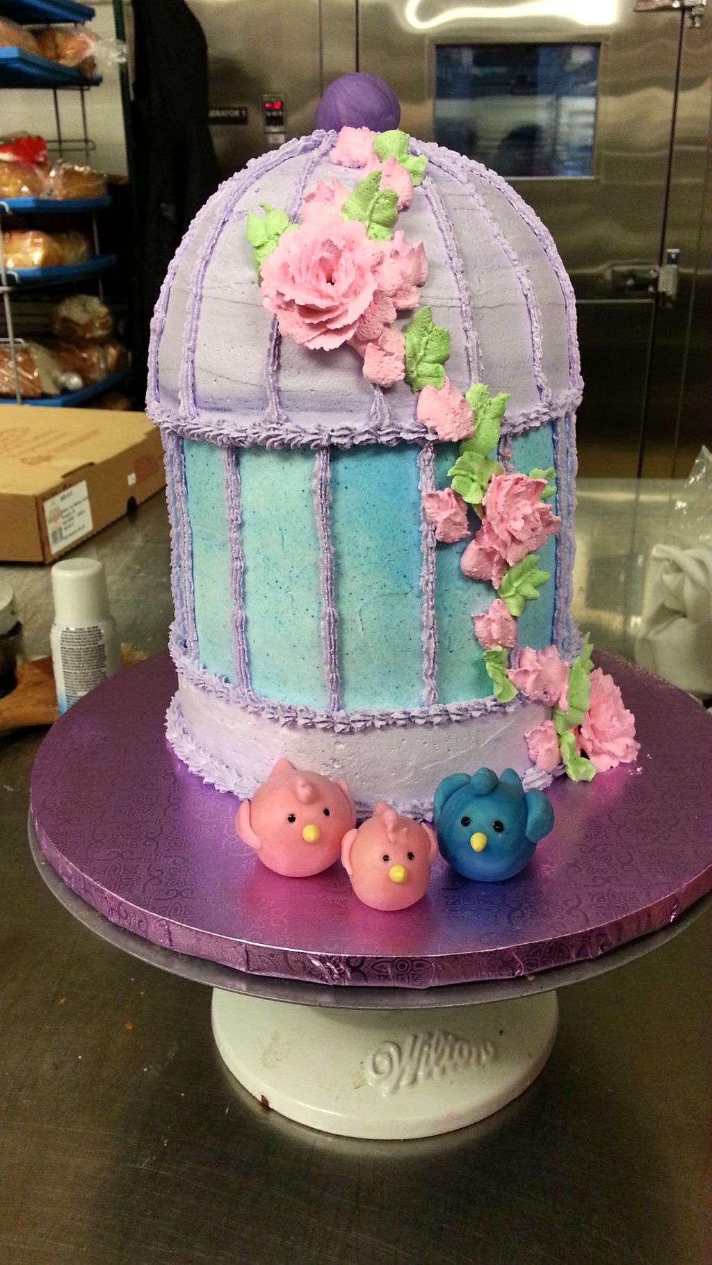 Baby Bird Shower Cak
