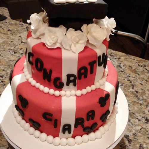 Tiramisu Graduation Cake