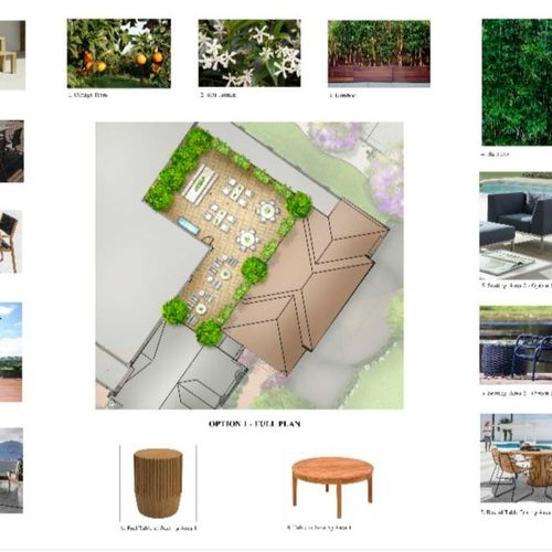Patio Design Board approved by client 