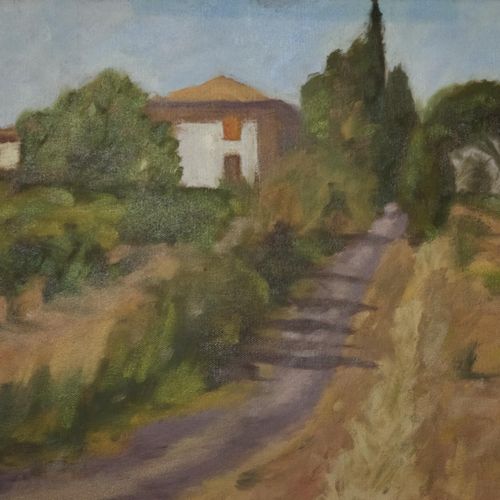 Final oil painting of Tuscany