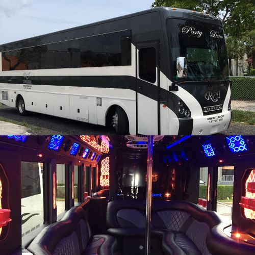 40 Passenger limo party bus