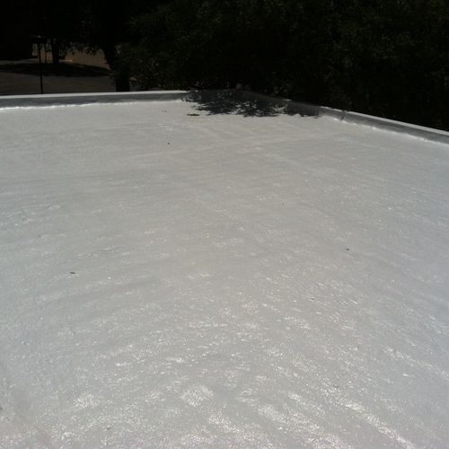 Foam roof installed on Breckenridge Bank