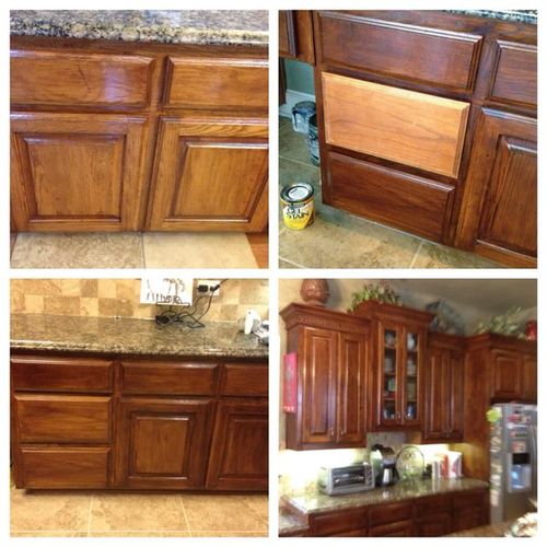 Before and after Gel Stain
