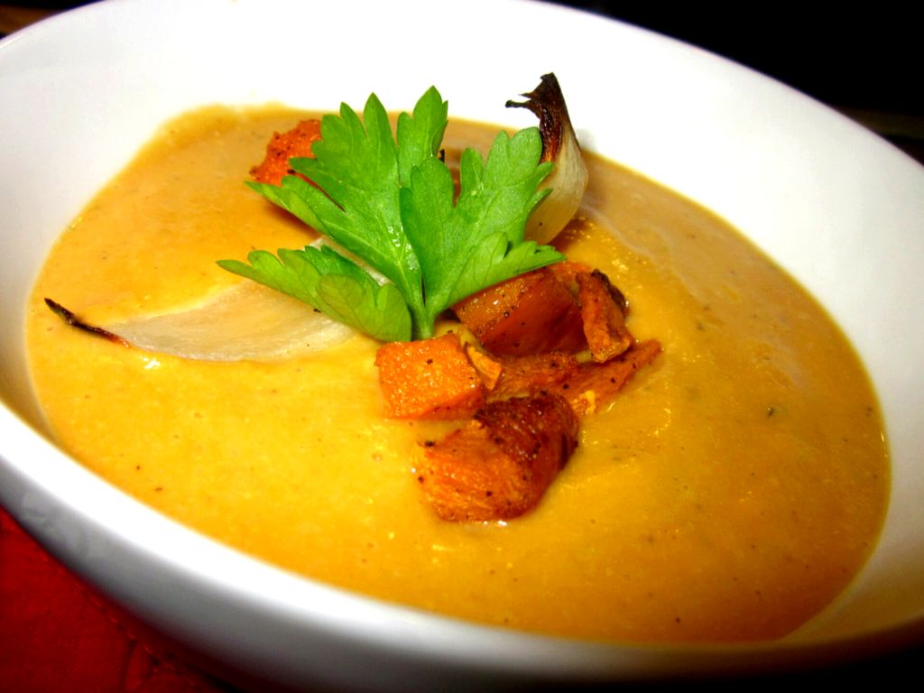 Roasted butternut squash soup