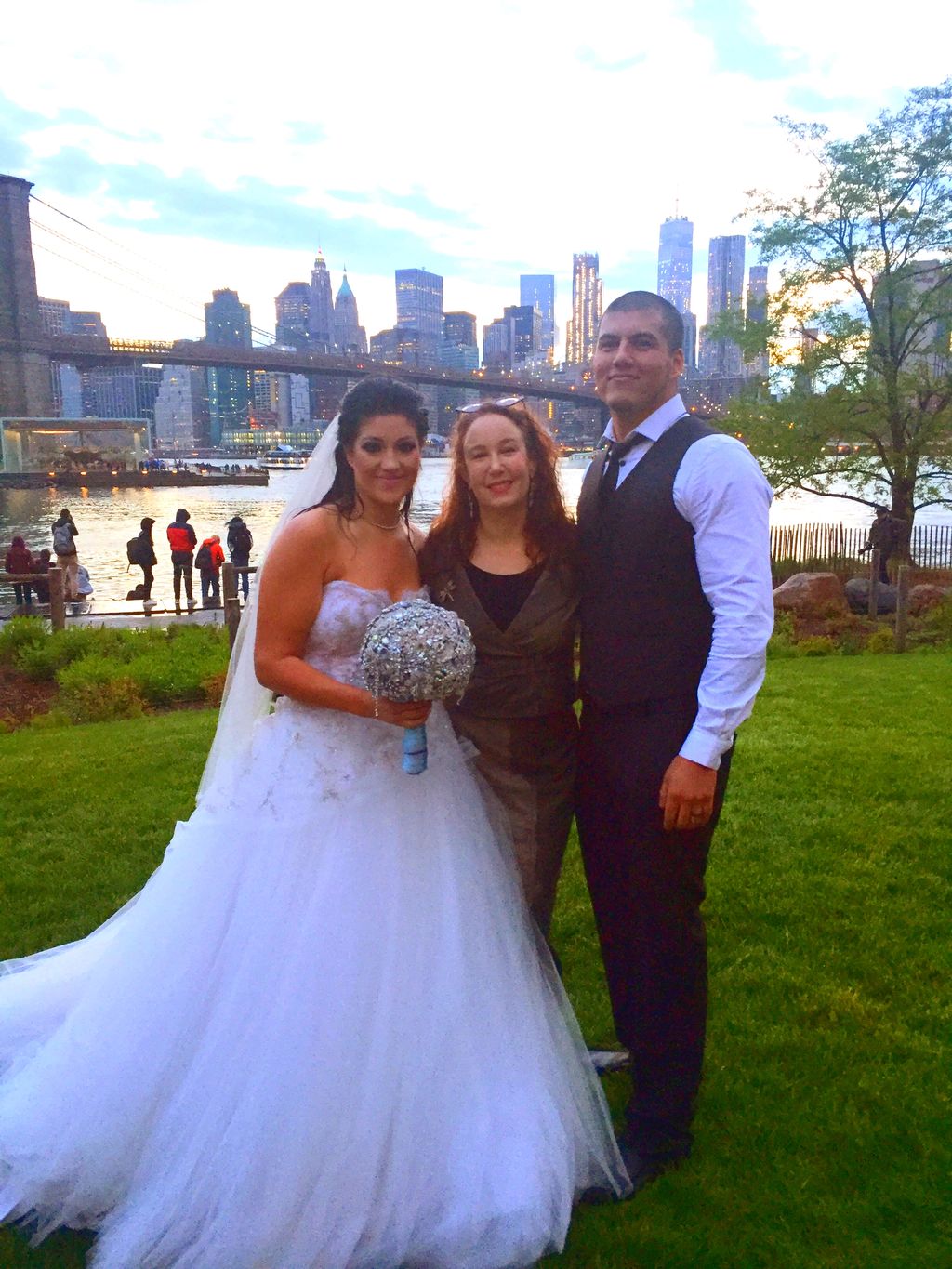 The rain didn't stop their wedding in the park