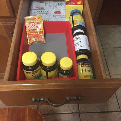 This evolved from a junk drawer to a storage for d