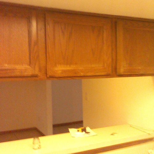 Cabinets Stained & Poly  March 2015
