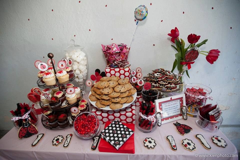 Ladybug Dessert Table