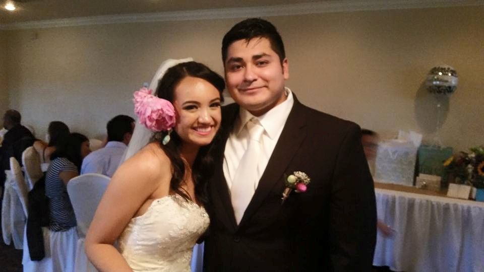 Our happy bride and groom - Riverside, CA wedding,