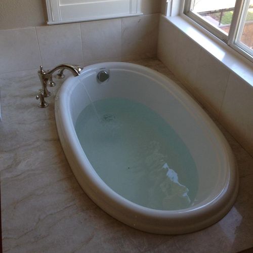 Bathtub installations and tub valve installations 