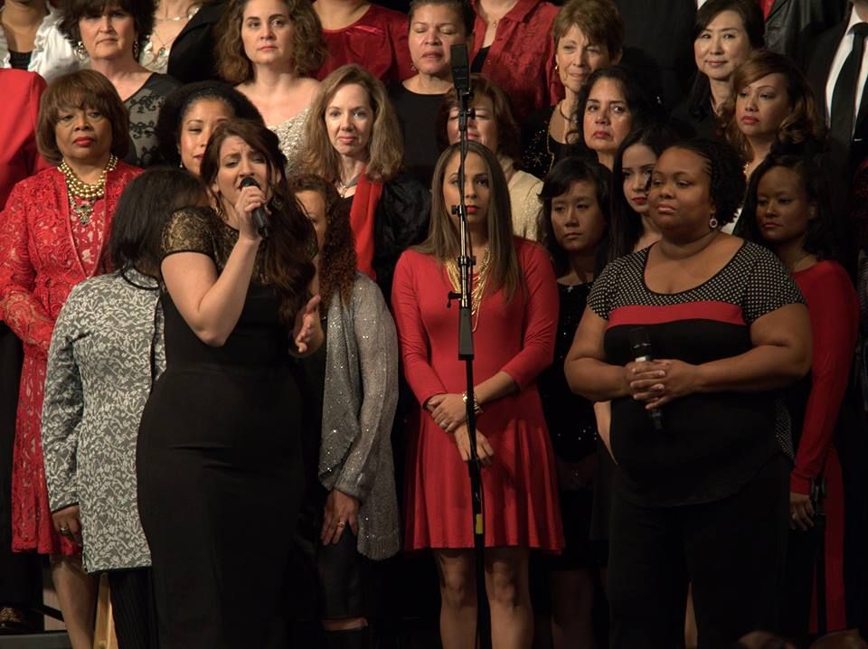 Leading a song at my old church back in CA.