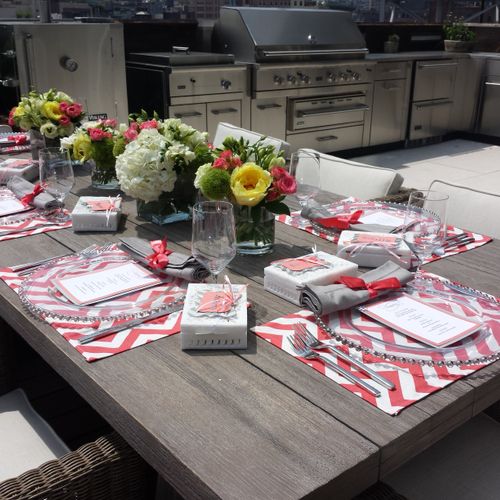 Ladies lunch on NYC roof top