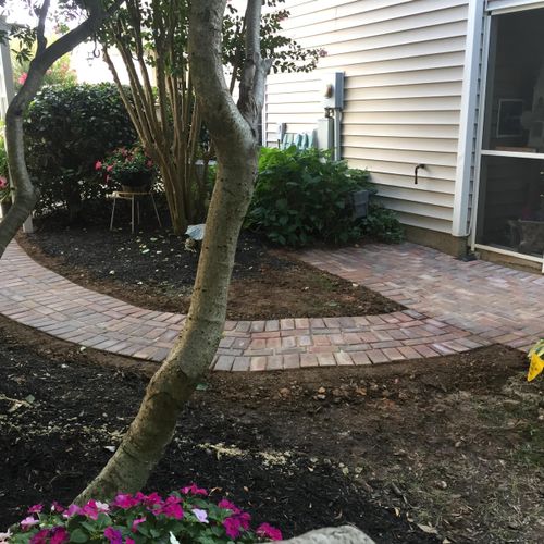 New Paver walkway and patio.