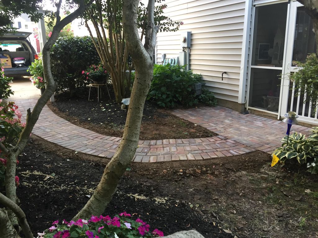 New Paver walkway and patio.
