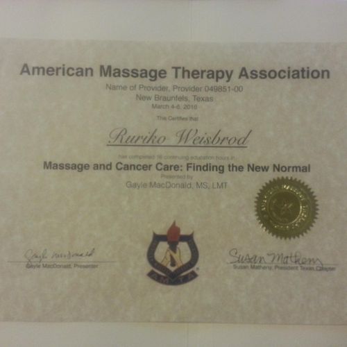 Massage for Cancer care