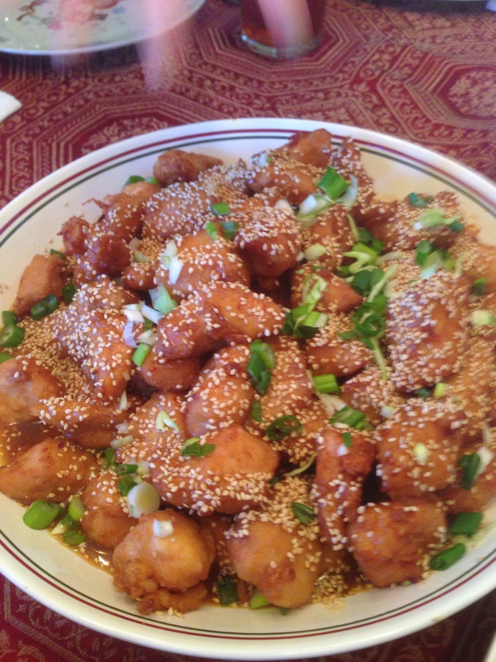 Sesame Chicken, From Scratch Close up, with sesame