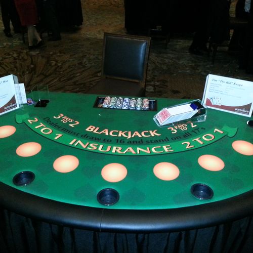 We have real nice blackjack table just like in Las