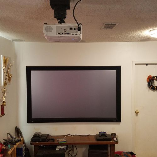 80" Black Diamond screen and Epson projection inst