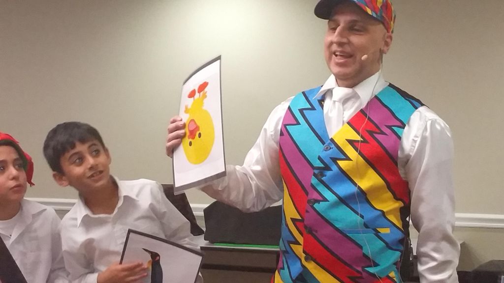 Engaging age-appropriate comedy magic